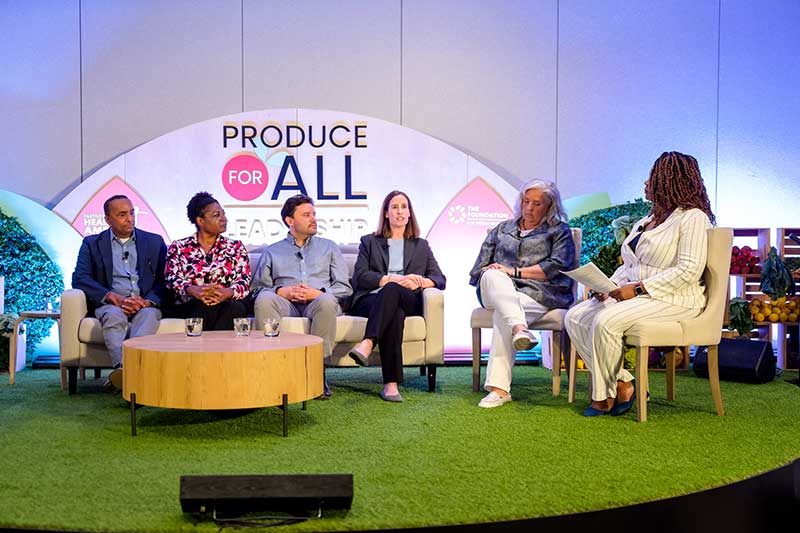 Panel discussion at the Produce for All Leadership Summit