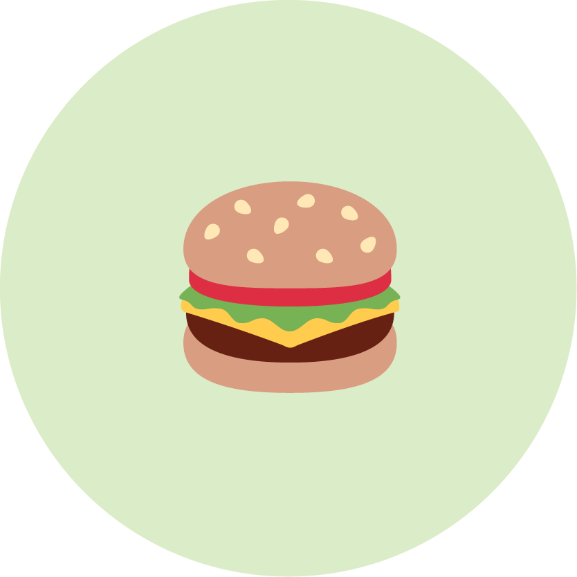 Cartoon style hamburger icon